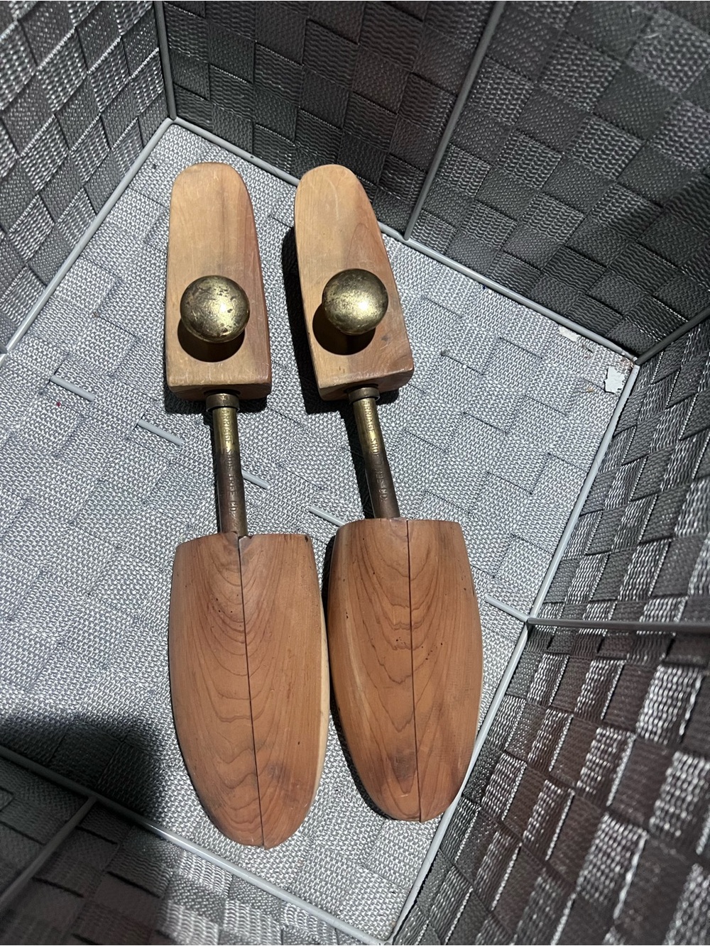 Small cedar Shoe Trees with Brass Hardware - Pair